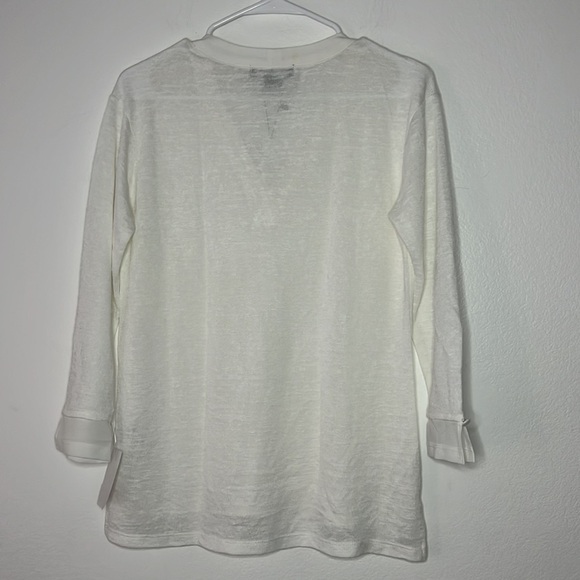 NWT Sanctuary Women’s XS long sleeve white top rayon - Picture 3 of 6
